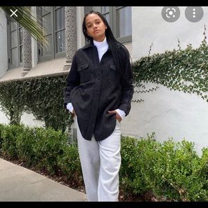 Aritzia Ganna Shacket - Dark charcoal, medium